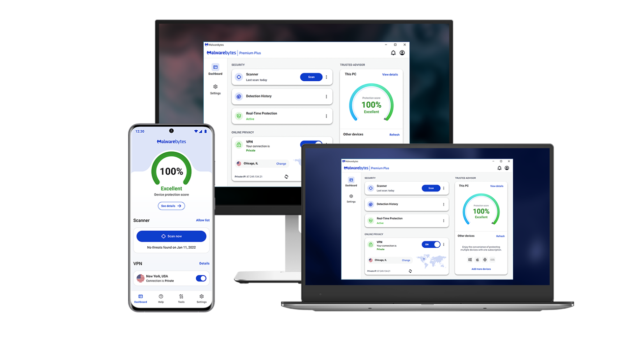Malwarebytes Premium + Privacy VPN (Plus subscription) 2 Device /